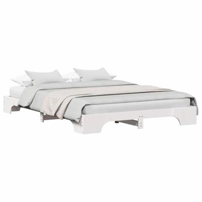 Bedframe Wit 150x200 cm Massief Grenenhout Bedframe Wit 150x200 cm Massief Grenenhout