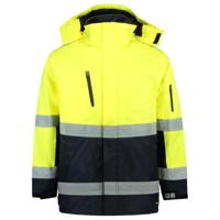 Tricorp Parka ISO20471 BiColor - High Visibility - 403004 - fluor geel/marine blauw - maat L - thumbnail