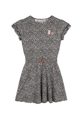 NoNo zomer jurk meisjes - ivoor wit - Ikat AOP - Morly