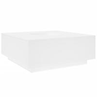 Salontafel 100x100x40 cm bewerkt hout wit - thumbnail