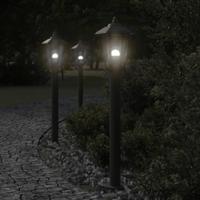 VidaXL Vloerlamp voor buiten 80 cm roestvrijstaal zwart - thumbnail