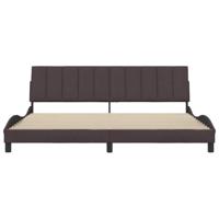 Bedframe zonder matras "Hanko" stof donkerbruin 200x200 cm - thumbnail