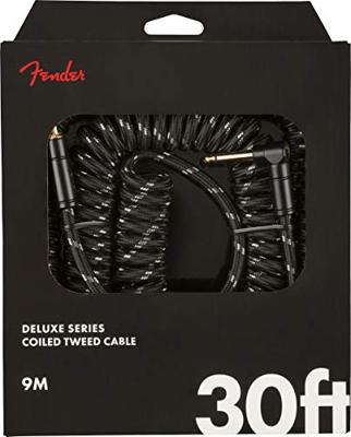 Fender Deluxe Cables Coil Cable 9 m zwart tweed recht en haaks