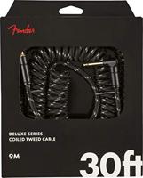 Fender Deluxe Cables Coil Cable 9 m zwart tweed recht en haaks - thumbnail