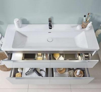 Wastafel Villeroy & Boch Subway 3.0 Met CeramicPlus 1 Kraangat Met Overloop 130x47x16.5 cm Wit Alpin Villeroy & Boch