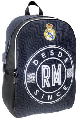 Real Madrid CF rugzak junior 32 x 15 x 45 cm polyester zwart/blauw