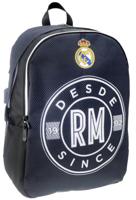Real Madrid CF rugzak junior 32 x 15 x 45 cm polyester zwart/blauw - thumbnail