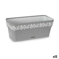 Zelfwaterende plantenpot Stefanplast Gaia Grijs Plastic 13,3 x 12,3 x 29,3 cm (12 Stuks) - thumbnail