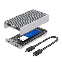 Casecentive M.2 NVMe SSD Enclosure 40Gbps Zilver - thumbnail