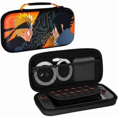 Beschermhoes - Nintendo Switch 2 - Konix - Naruto Shippuden - Opbergruimte voor accessoires - Naruto en Sasuke - Zwart en oranje