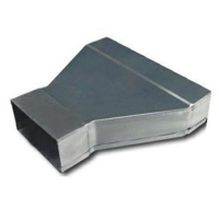 Verloopstuk Van Rechthoekig 200 X 40mm Naar 100 X 40mm - thumbnail