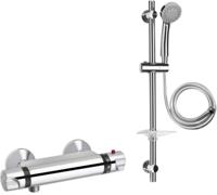 Saqu Ecoline doucheset thermostatisch 12cm met 5 straalsoorten chroom - thumbnail