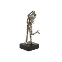 Decoratieve figuren Home ESPRIT Zwart Zilverkleurig Koppel 14 x 10 x 29 cm - thumbnail