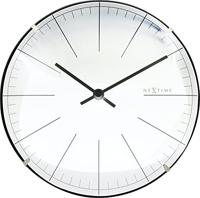 NeXtime ne-3506wi wandklok big stripe ø20 glas wit - thumbnail