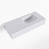 MONDIAZ LEX Cale vrijhangende solid surface wastafel 70cm. Positie wasbak rechts - thumbnail