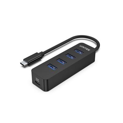 UNITEK HUB USB-C 4XUSB-A 3.1, ACTIEF, 10 WATT,H1117B