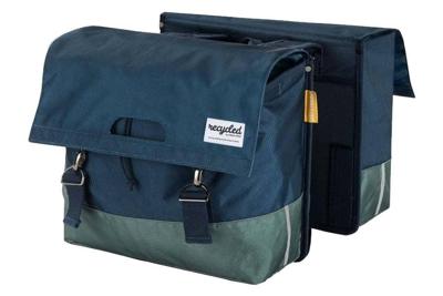 UrbanProof urban proof 40l dubbele fietstas blauw/groen