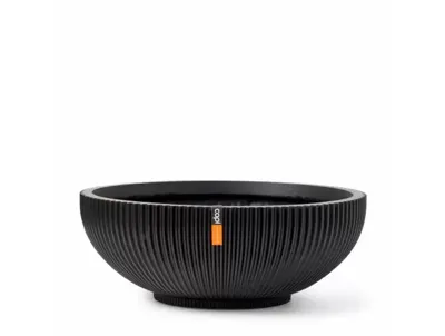 Capi Schaal groove d40h15cm zwart Capi Schaal groove d40h15cm zwart