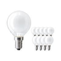 Voordeelpak 10x Standaard Gloeilamp Mat P45 E14 25W 230V - thumbnail