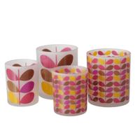 Boltze Home Theelichthouder retro 2-delig roze glas - thumbnail