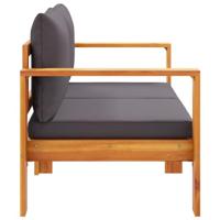 Tuinbank 2-zits met kussens massief acaciahout - thumbnail