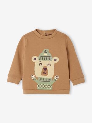 Sweatshirt jongensbaby karamel