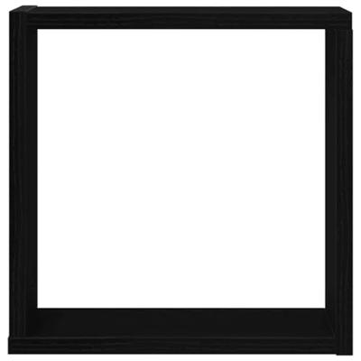 Wandschappen kubus 4 st 30x15x30 cm bewerkt hout zwart eiken Wandschappen kubus 4 st 30x15x30 cm bewerkt hout zwart eiken