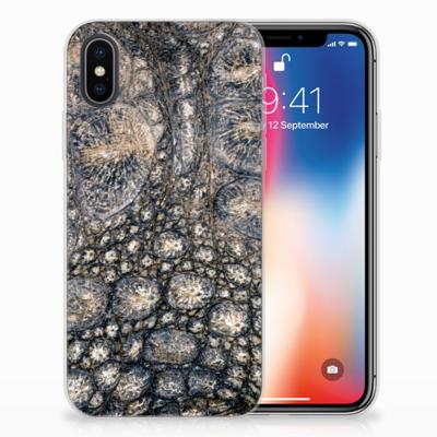 Apple iPhone X | Xs | TPU Hoesje | Krokodillenprint Apple iPhone X | Xs | TPU Hoesje | Krokodillenprint