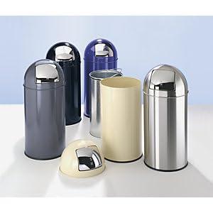 EKO afvalbak met drukdeksel 40 l matgrijs