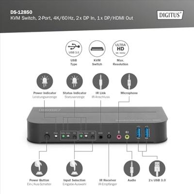 Digitus DS-12850 KVM-switch Digitus DS-12850 KVM-switch