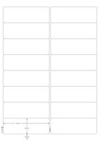 Q-CONNECT etiketten, wit, ronde hoeken, 99,1 x 33,9 mm, 100 vel, 16 etiketten per vel - thumbnail