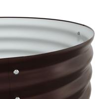 Verhoogde plantenbak Bruin 320 x 80 x 81 cm Staal - thumbnail