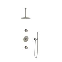 Hotbath Buddy - Inbouw Regendoucheset - 2 Stopkranen - Thermostatisch - Plafondbuis 30 cm - Hoofddouche 250 mm - Staafhanddouche - Waterbesparend - V02 - thumbnail