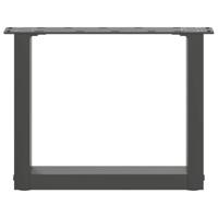 Salontafelpoten 2 st U-vormig 30x(30-31) cm staal antraciet - thumbnail