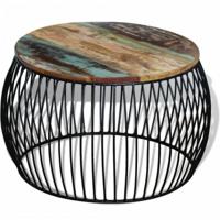 Salontafel rond 68x37 cm massief gerecycled hout - thumbnail
