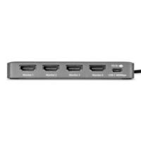 USB-kabel Startech QUAD-USB-HDMI-ADAPT Grijs - thumbnail