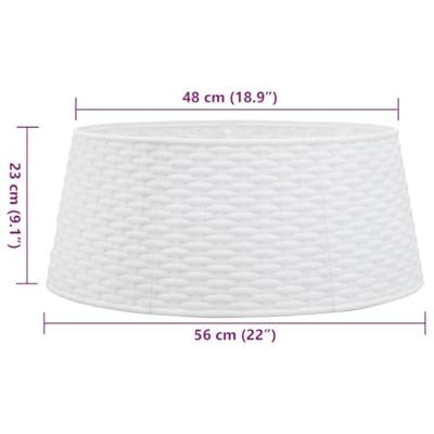 Kerstboomrok 56x23 cm kunststof wit Kerstboomrok 56x23 cm kunststof wit