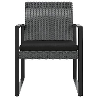 Tuinstoelen 2 st polypropeen rattan donkergrijs Tuinstoelen 2 st polypropeen rattan donkergrijs