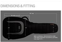 Mono M80 flightbag voor klassieke en OM-model gitaar, zwart - thumbnail