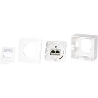 Renkforce RF-4697900 Netwerkdoos Opbouw (op muur) CAT 6 2 poorten Zuiver wit - thumbnail