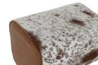 Kruk DKD Home Decor Wit Bruin Zwart Leer Hout 50 x 35 x 75 cm - thumbnail