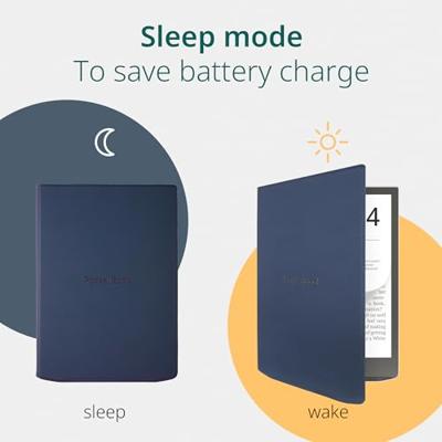 PocketBook Cover Charge - Night Blue for InkPad 4 / InkPad Color 2 / InkPad Color 3 with wireless charging func E-reader hoesje