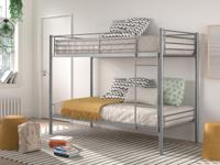 Stapelbed SALDOMA 90x200 cm grijs - thumbnail