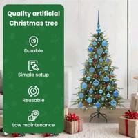 VidaXL Kunstmatige inklapbare kerstboom groen 120 cm pe en pvc - thumbnail