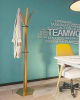 Gorillz Molto - Staande Kapstok - 18 kapstokhaken Staande Kleerhanger (175 x 35 x 40 cm) - Metaal- Goud - thumbnail