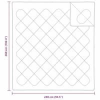 VidaXL 2-in-1 dekbed wit 240 x 260 cm polyester - thumbnail