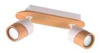 Trio Plafondlamp hout met witAruni 2-lichts - 801100231 - thumbnail