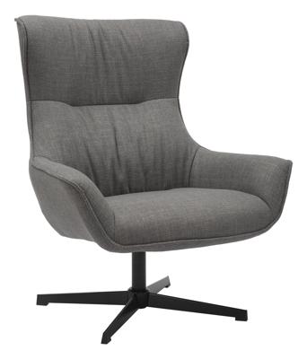 Artistiq Draaifauteuil 'Kevina' Structuurstof, kleur Grijs