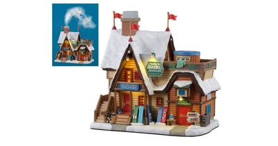 Yonder peak ski & snowboard school (smoking) with 4.5v adaptor Kersthuisje LEMAX - Lemax