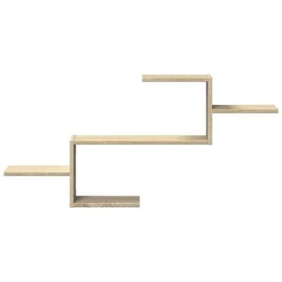 Wandschap 104x15x49 cm bewerkt hout sonoma eikenkleurig